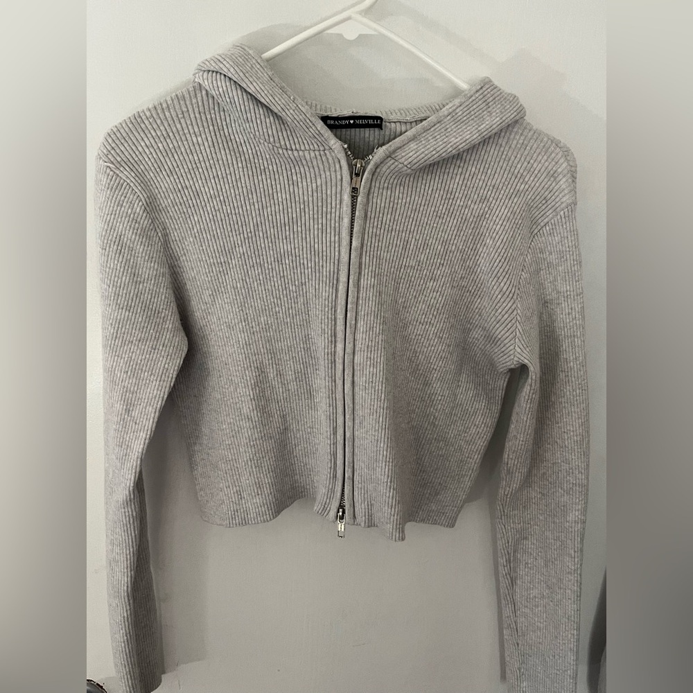 Brandy melville cropped gray sweater